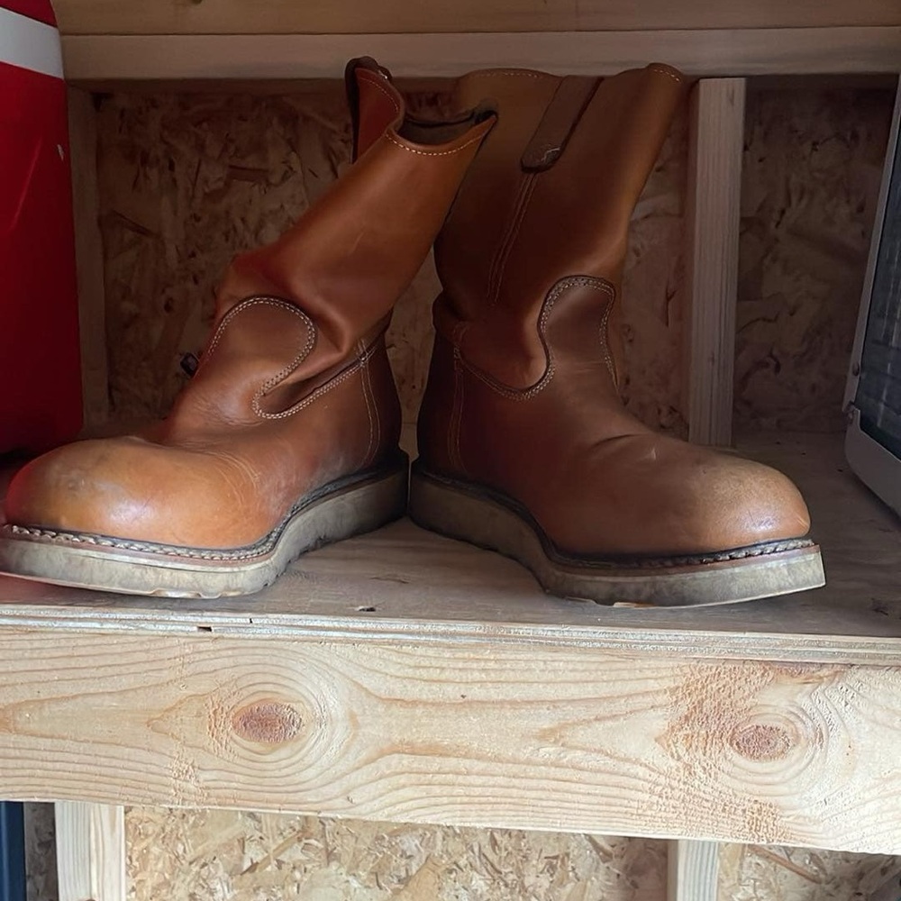 Men's Brown Leather Work Boots